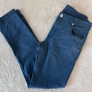 Eleventy Platinum Milano Trouser Pants Size 30 Blue Cotton Stretch Italy NWOT